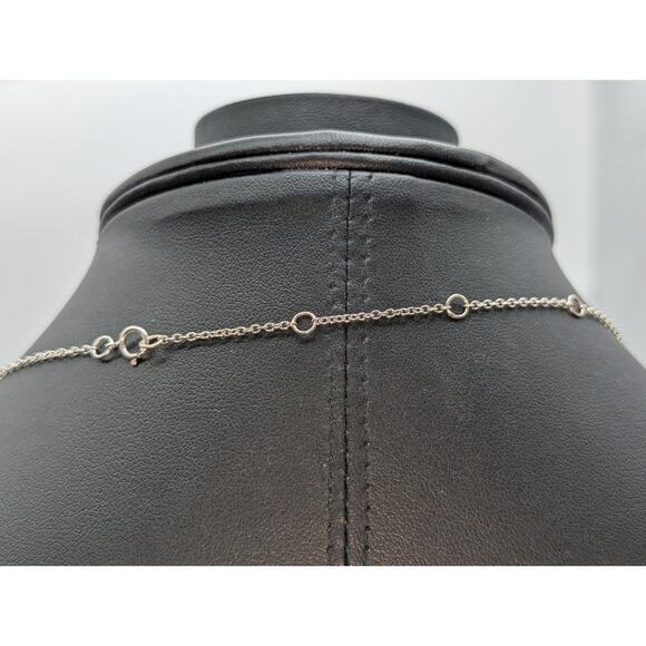 Genuine Pearl 925 Sterling Silver Chain 'Y' Drop 15.5"-18.5" Necklace - Picture 5 of 6